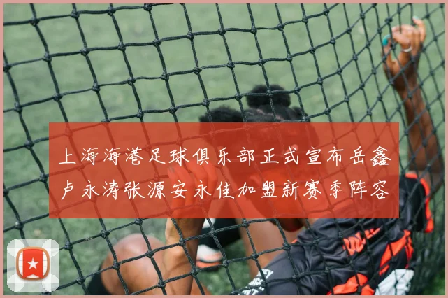 上海海港足球俱乐部正式宣布岳鑫卢永涛张源安永佳加盟新赛季阵容更新